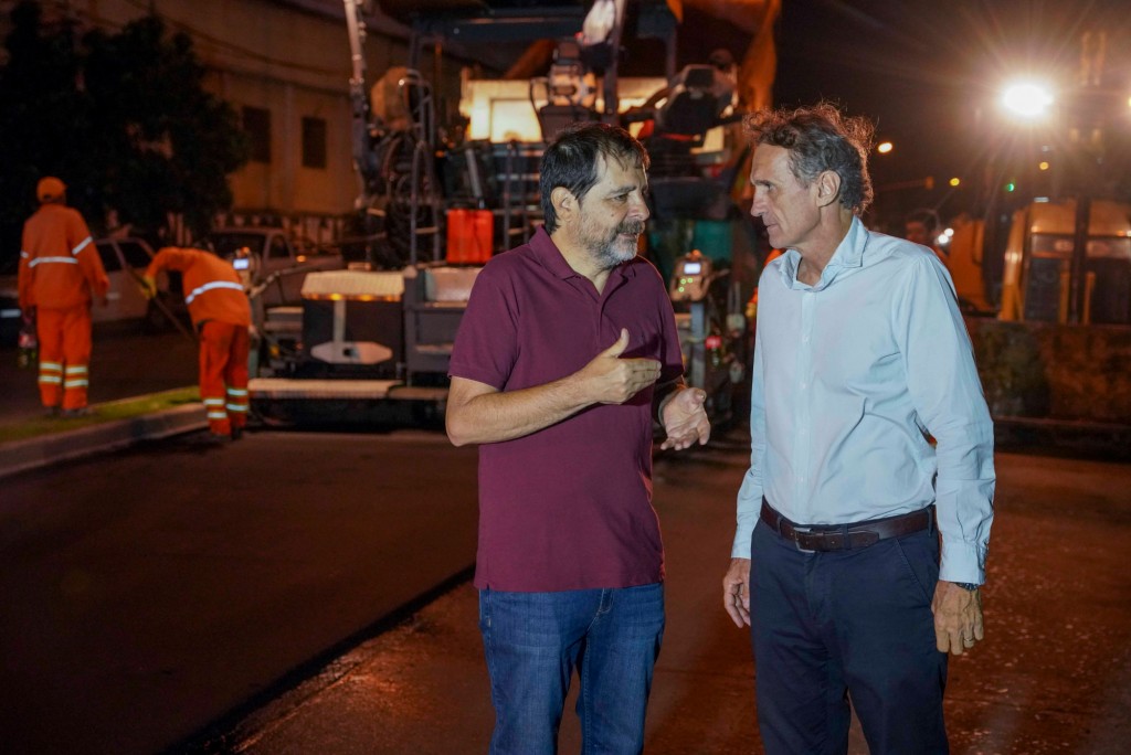 FERNANDO MOREIRA Y GABRIEL KATOPODIS RECORRIERON LA PUESTA EN VALOR DE LA AVENIDA PRESIDENTE PERÓN