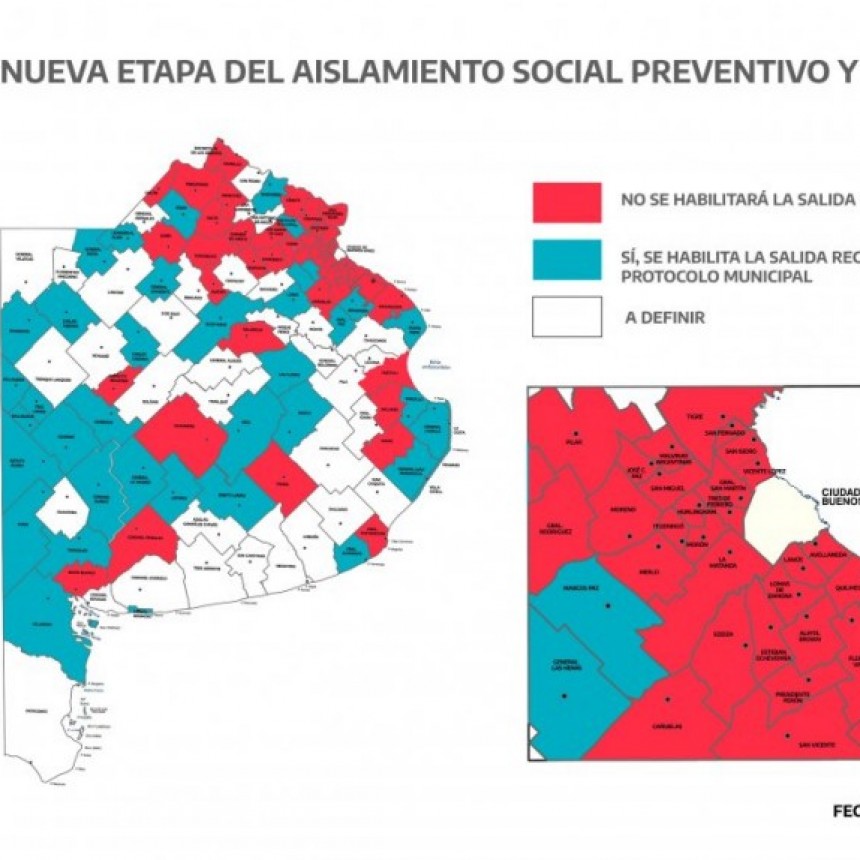 MAPA CON LOS DISTRITOS EN LOS QUE SE PODRÁ SALIR UNA HORA POR DÍA
