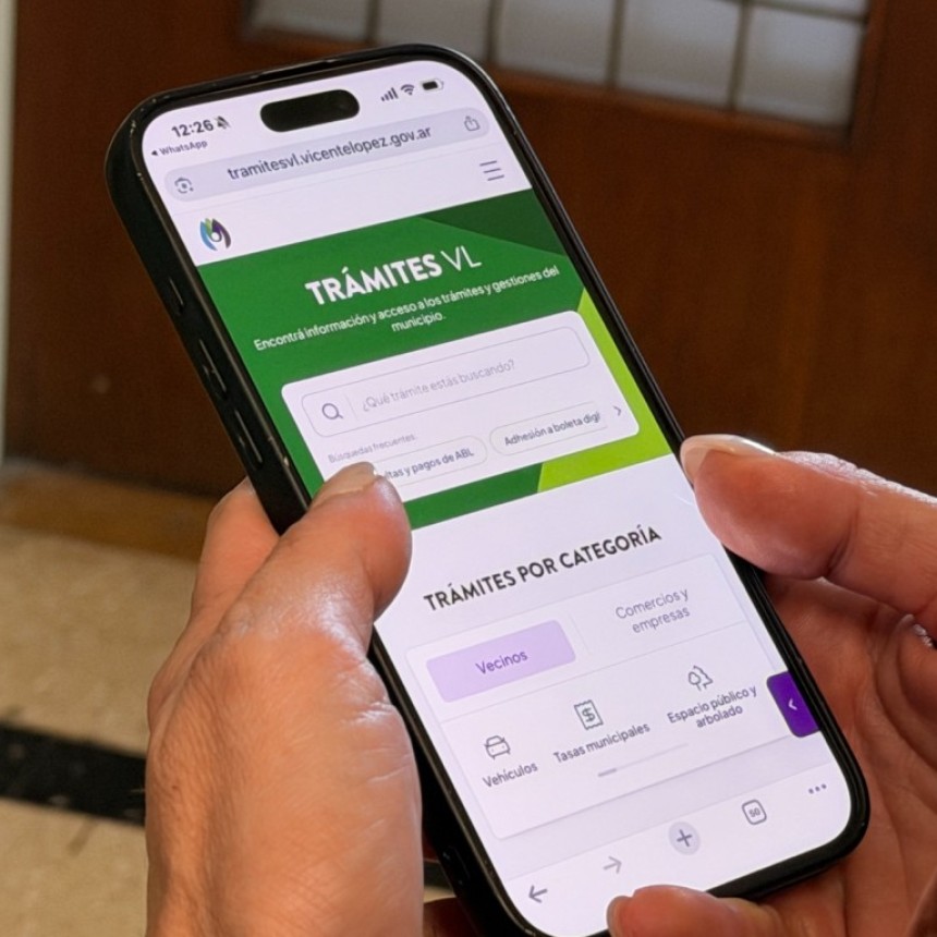 VICENTE L&Oacute;PEZ PRESENT&Oacute; UN NUEVO PORTAL DE TR&Aacute;MITES PARA RESOLVER GESTIONES M&Aacute;S R&Aacute;PIDO Y DESDE EL CELULAR