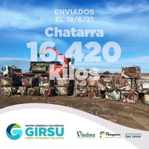 MÁS DE 16000 KILOS DE CHATARRA PARTIERON DESDE LA PLANTA DEL GIRSU HACIA ROSARIO PARA SU RECICLAJE