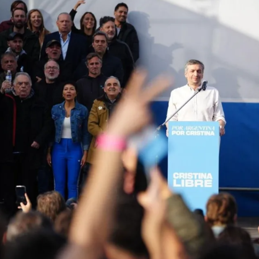 M&Aacute;XIMO CONTRA KICILLOF EN EL BANDERAZO POR CRISTINA KIRCHNER: 