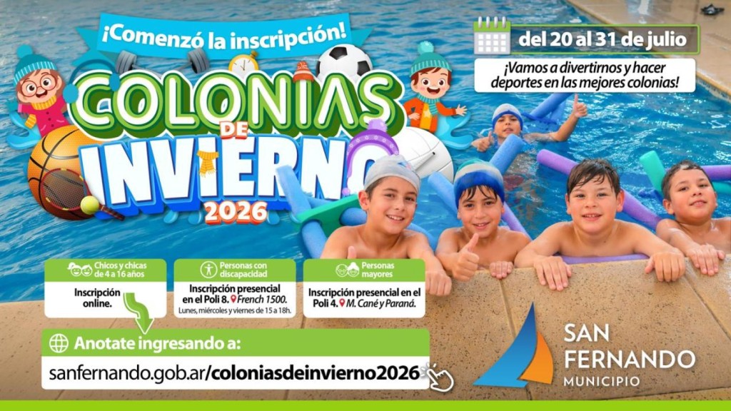 SAN FERNANDO INICI&Oacute; LA INSCRIPCI&Oacute;N A SUS COLONIAS DE INVIERNO 2026