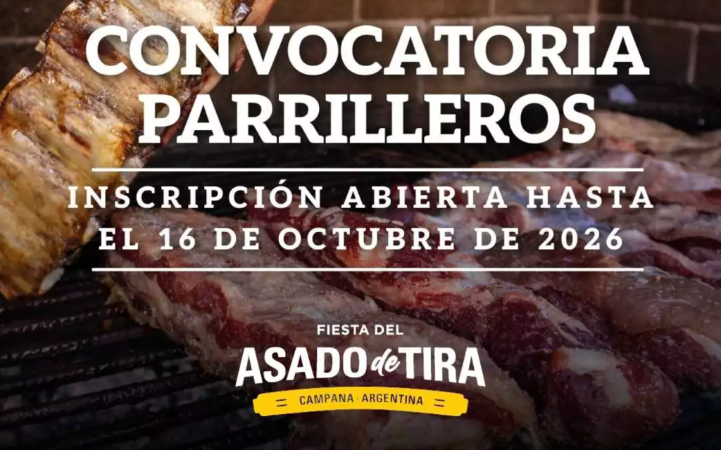EN CAMPANA EST&Aacute; ABIERTA LA INSCRIPCI&Oacute;N PARA PARTICIPAR DEL CAMPEONATO DEL ASADO DE TIRA